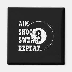 Billard Billiards 8 Eight Ball Retro Snooker Table Magnet