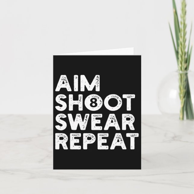 Billard Billiards Pool Snooker  Card (Front)