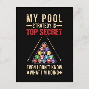 Billard Humour Funny 8 Ball Player Postcard