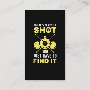 Billard King Funny 8 Ball Quote Business Card