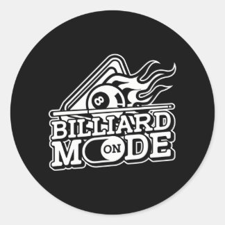 Billard Mode On Pool Cue Table Player 8-Ball Cue Classic Round Sticker
