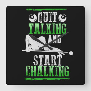 Billard Style Square Wall Clock