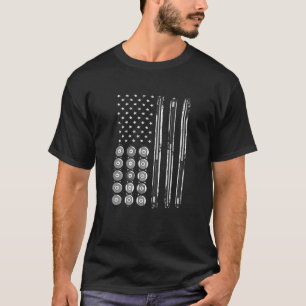 Billard USA America Flag Pool Billiards T-Shirt