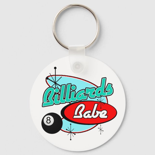 Billards Babe Key Ring (Front)