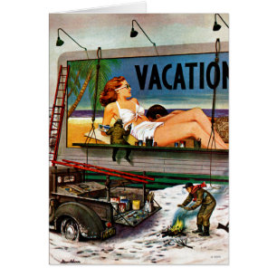 Billboard Painters in Winter by Stevan Dohanos