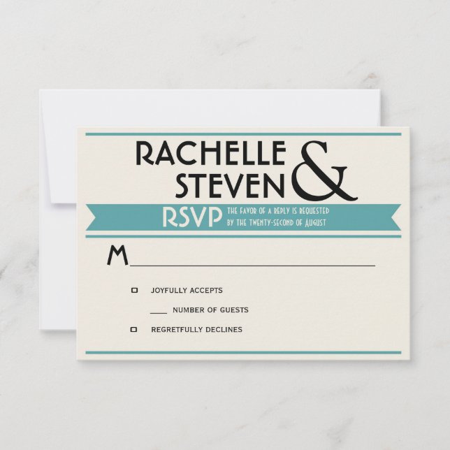 Billboard Wedding RSVP Card (Front)