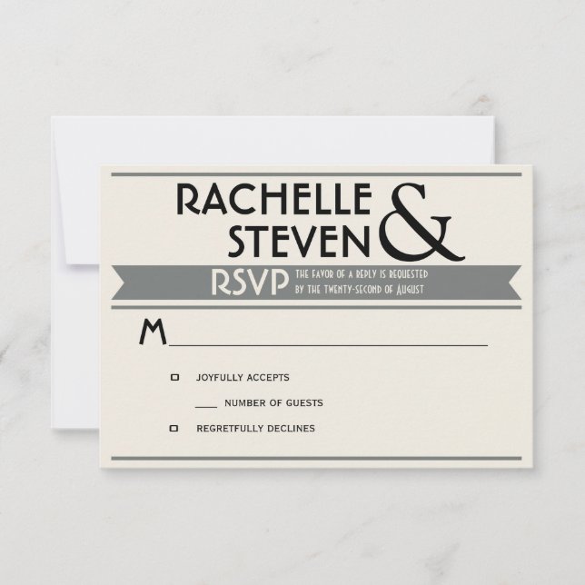Billboard Wedding RSVP Card (Front)