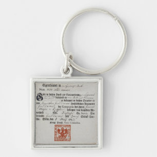 Billeting voucher, 1759 key ring
