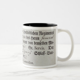 Billeting voucher, 1759 Two-Tone coffee mug