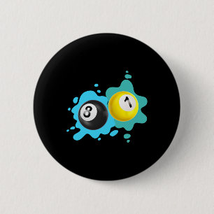 Billiard 8-ball 9-ball Pool Billiards Player 6 Cm Round Badge