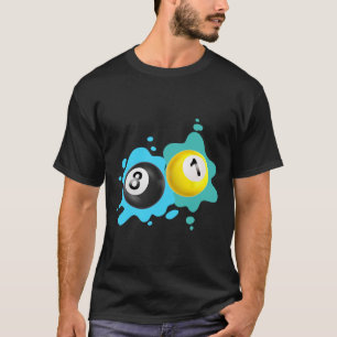 Billiard 8-ball 9-ball Pool Billiards Player T-Shirt