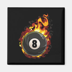 Billiard 8 Ball Player Pool Billiards Snooker Cue Magnet