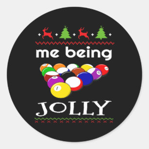 Billiard 8 Ball Pool Player Sarcasm Novelty Humour Classic Round Sticker