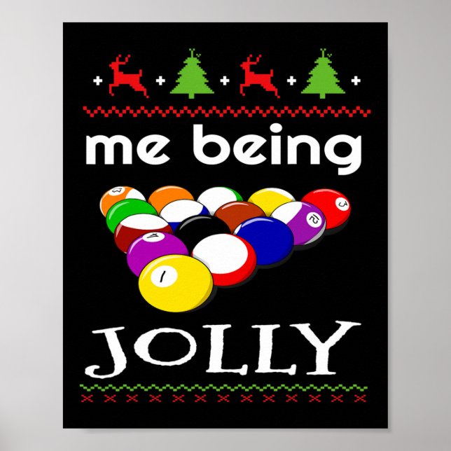 Billiard 8 Ball Pool Player Sarcasm Novelty Humour Poster (Front)