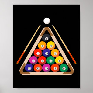 Billiard And Stick Billiards Pool Player Poster