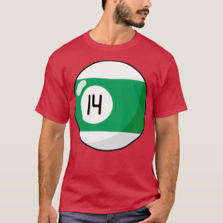 Billiard ball 14 green and white T-Shirt