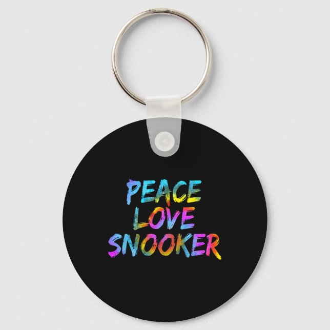 Billiard Ball Billiard Table Pool Billiards Peace  Key Ring (Front)