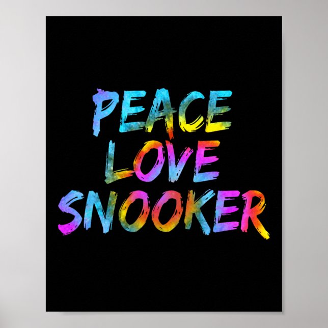 Billiard Ball Billiard Table Pool Billiards Peace  Poster (Front)