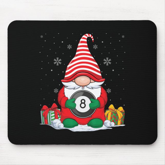 Billiard Ball Christmas Gnomes Cute Billiard Ball  Mouse Pad (Front)