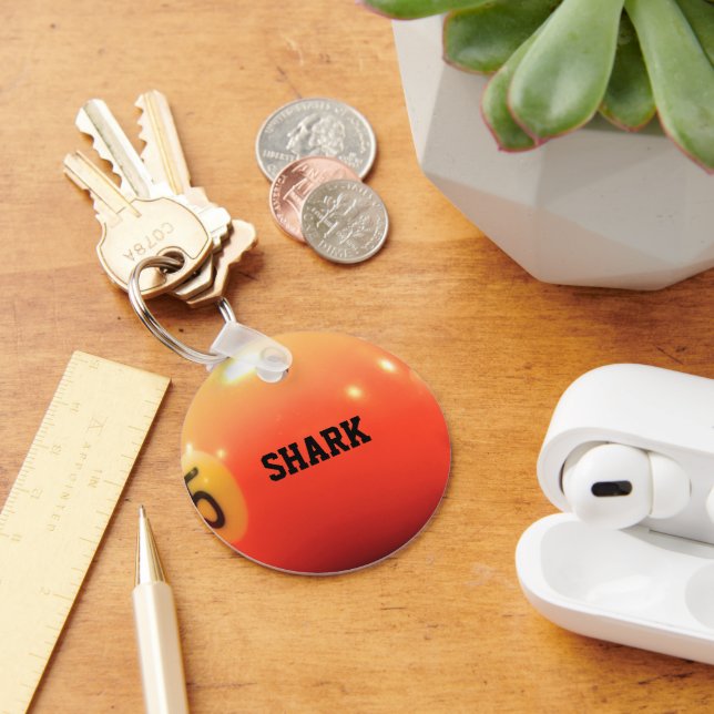Billiard Ball Personalised Keychain (Desk)