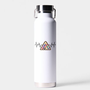 Billiard Ball Rack Heartbeat Water Bottle