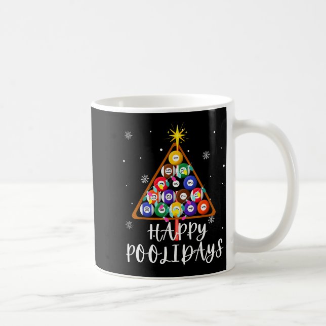Billiard Ball Xmas Tree Ol Billiards Christmas  Coffee Mug (Right)