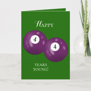 Billiard Balls 44th birthday Card