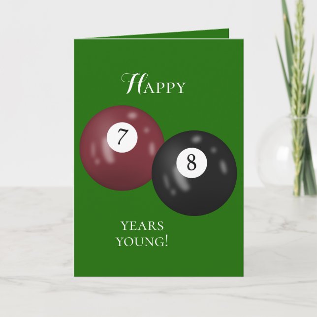 Billiard Balls 78th birthday Card (Front)