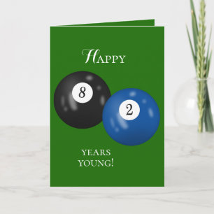 Billiard Balls 82nd birthday Card