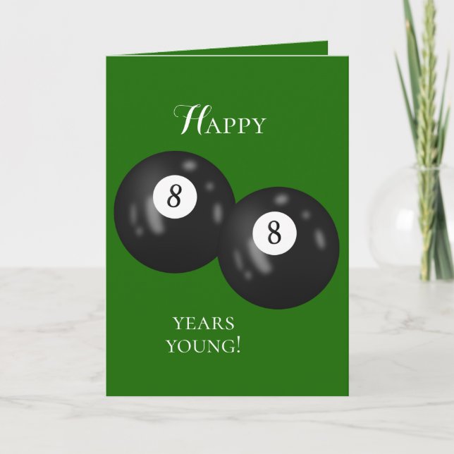 Billiard Balls 88th birthday Card (Front)