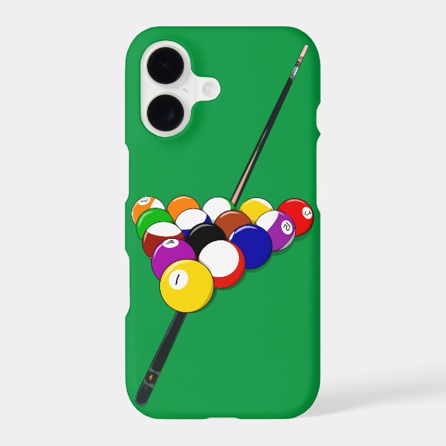 Billiard Balls and Pool Cue (Back)