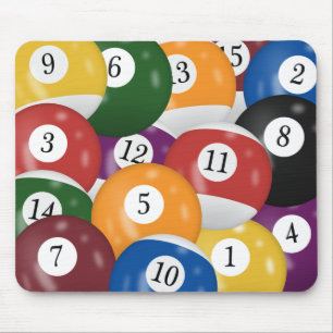 Billiard Balls Background Mouse Pad