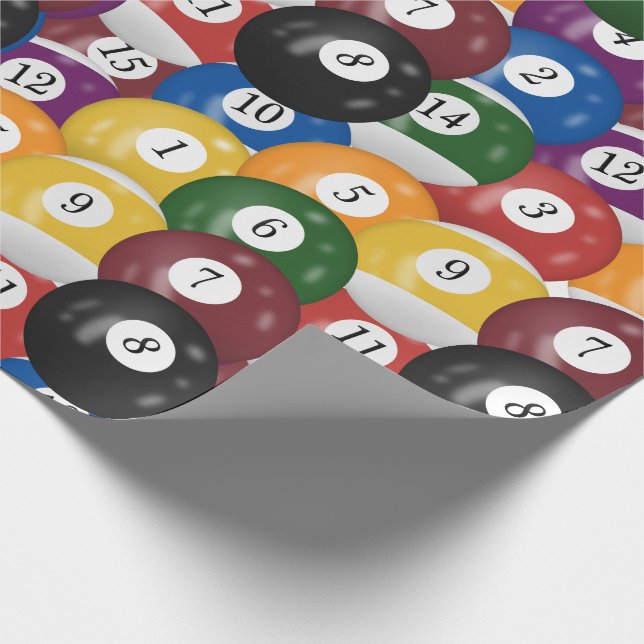 Billiard Balls collection Wrapping Paper (Corner)