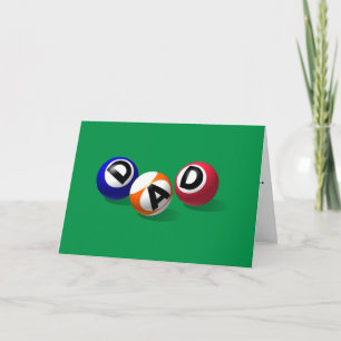 Billiard Balls Dad Father's Day Pun Card