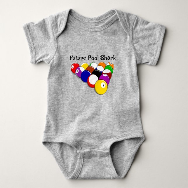 Billiard Balls Design Baby Bodysuit (Front)