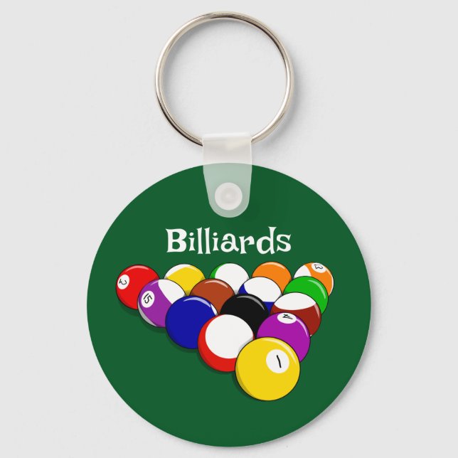 Billiard Balls Design Key Chain (Front)