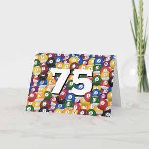 Billiard Balls For 75th Birthday Card