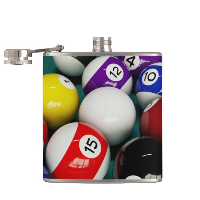 Billiard Balls Hip Flask (Opened)