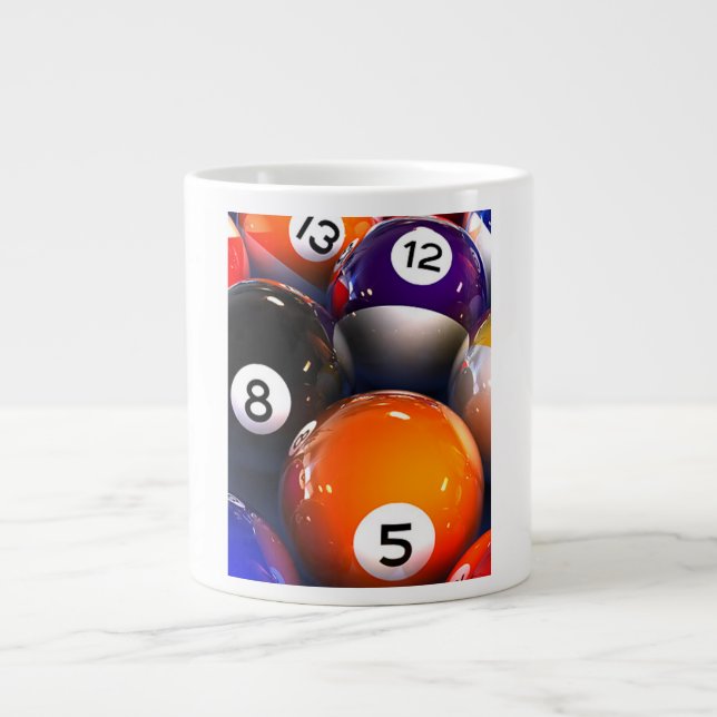 Billiard Balls Jumbo Mug (Front)