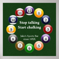 Billiard Balls Shiny Colourful Pool Snooker Sports