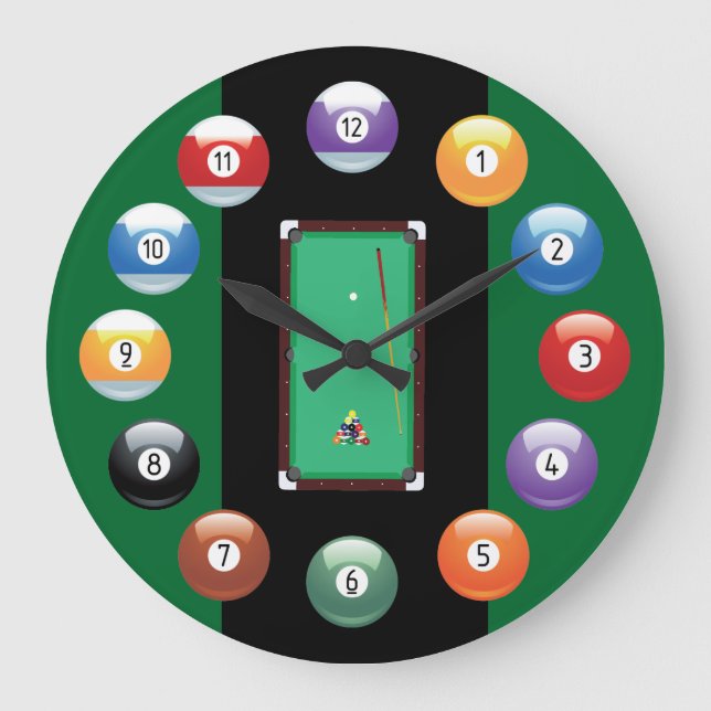 Billiard Balls Wall Clock (Front)