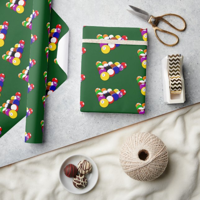 Billiard Balls Wrapping Paper (Crafts)