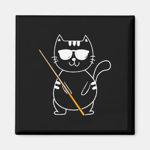 Billiard Cat - Billiard Player Billard 8-ball Pool Magnet