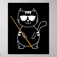 Billiard Cat - Billiard Player Billard 8-ball Pool