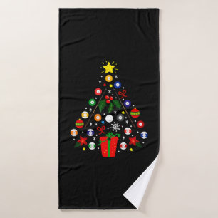 Billiard Christmas Tree Bath Towel