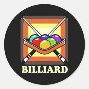 Billiard classic round sticker