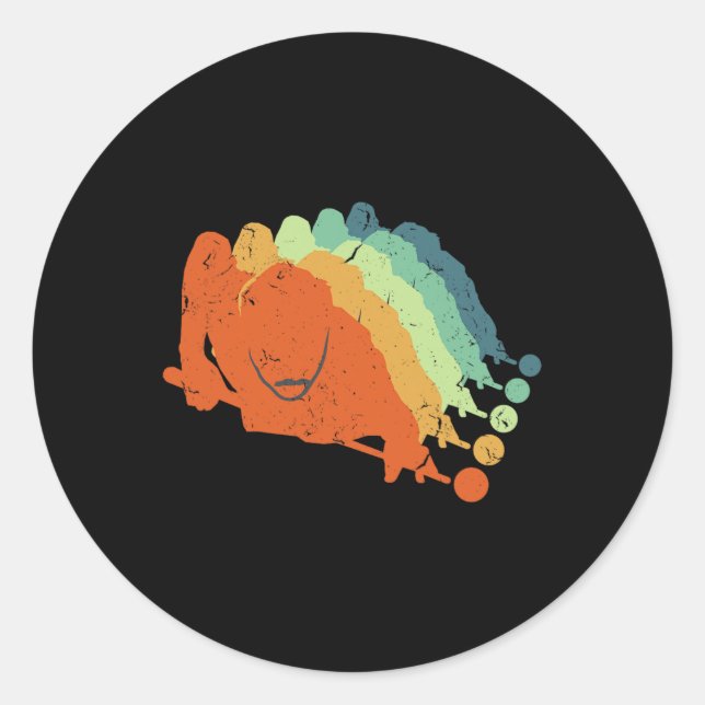 Billiard  classic round sticker (Front)