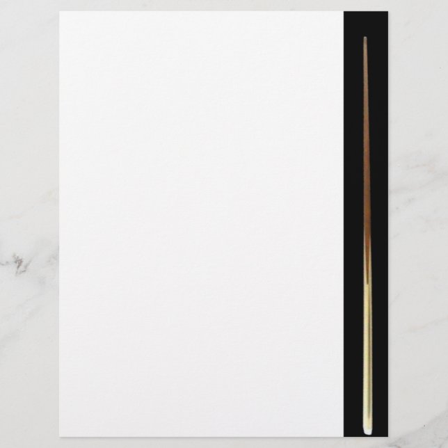 Billiard Cue Letterhead (Front)