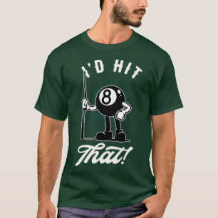 Billiard Cue Sports Funny 8Ball toon Pool T-Shirt
