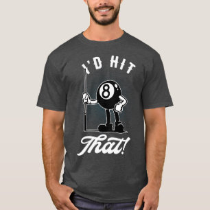 Billiard Cue Sports Funny 8Ball toon Pool T-Shirt